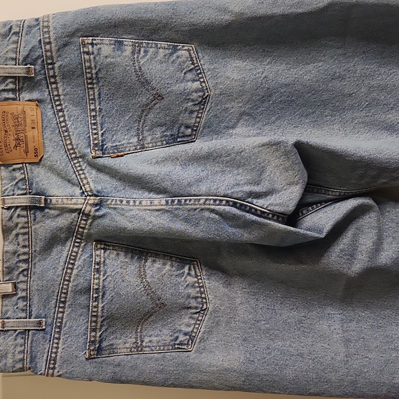 Men's 505's Vintage Levis Orange Tab Made In Mexico Blue Relaxed Cotton Jeans - Picture 3 of 9